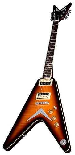 Dean Guitars 6 String Dean V 79 Flame Top Solid-Body Electric Guitar - Trans Brazilia, TBZ