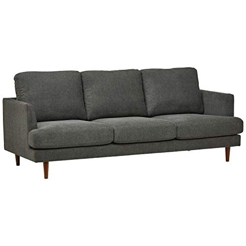 Rivet Goodwin Modern Sofa, 88.6"W, Charcoal Grey