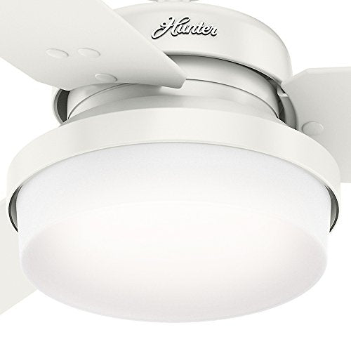 Hunter Fan Company 59169 52" Sentinel Ceiling Fan with Light with Handheld Remote, White