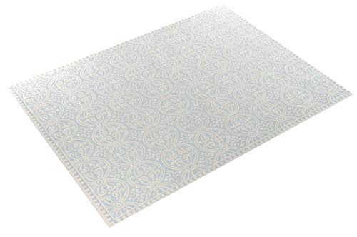 Safavieh Cambridge Collection CAM123A Handmade Moroccan Wool Area Rug, 9' x 12', Light Blue/Ivory