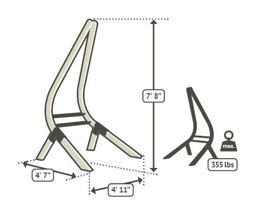LA SIESTA Habana Nougat - Organic Cotton Kingsize Hammock Chair with Vela Sustainable Wood Stand
