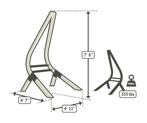 LA SIESTA Domingo Plum - Weather-Resistant Outdoor Kingsize Hammock Chair with FSC Certified Spruce Stand