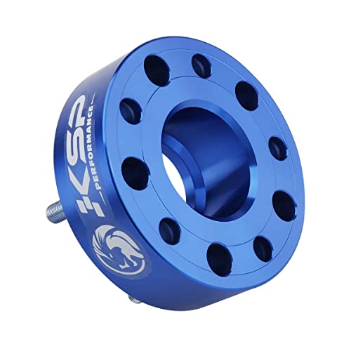 KSP 5x5 Wheel Spacers for JK XK WJ WK, 2"（50mm Hubcentric Spacers with 1/2-20 Studs 71.5mm Bore Forged for 1999-2010 Grand Cherokee, 2005-2010 Commander, 2007-2017 Wrangler, 4Pcs Blue