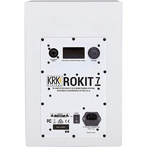 (2) KRK ROKIT RP7 G4 7" Bi-Amped Studio Monitor DSP Speakers White Noise Edition