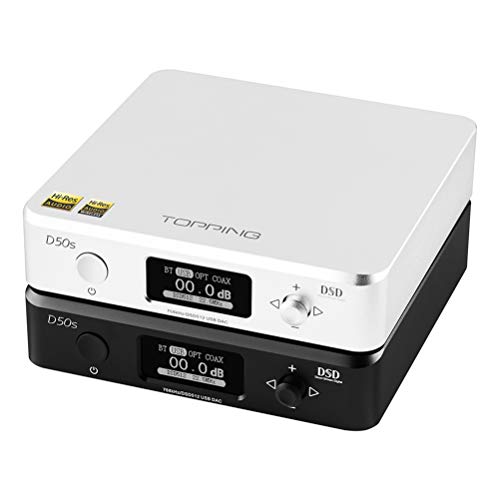 Topping D50s Hi-Res Audio DAC Bluetooth 5.0 Decoder 768Khz LDAC Version OPA1612 USB Opt Coax Input W/ Remote