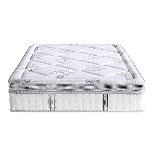 Classic Brands Gramercy Euro-Top Cool Gel Memory Foam and Innerspring Hybrid 14-Inch Mattress, California King, White