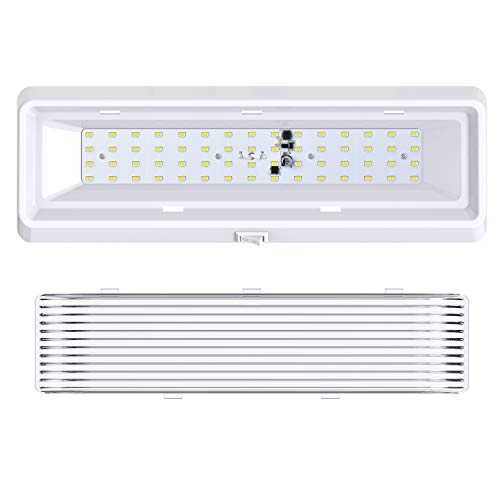 Leisure LED RV Exterior Porch Utility Light with Switch XL 12v 650 Lumen Lighting Fixture. Replacement Lighting for RVs, Trailers, Campers, 5th Wheels White Base Clear Lens (White, 1-Pack)