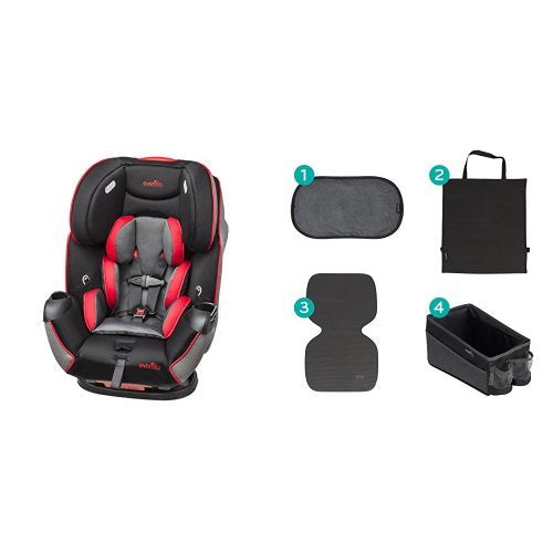 Evenflo Symphony LX Convertible Car Seat, Kronus with Car Seat Accessory Kit