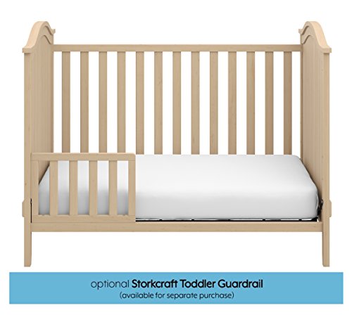 Storkcraft Monterey 3-in-1 Convertible Crib, Driftwood Easily Converts to Toddler Bed & Day Bed, 3-Position Adjustable Height Mattress