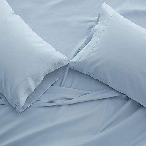 1000 Thread Count Bed Sheet Sets Luxurious 100% Egyptian Cotton Deep Pocket Sheets King Size Light Blue