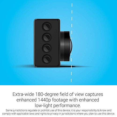 Garmin Dash Cam Bundle with 180-Degree Lens  Auto Incident Detection and Recording, Transcend 32gb Micro SD Card PowerBank