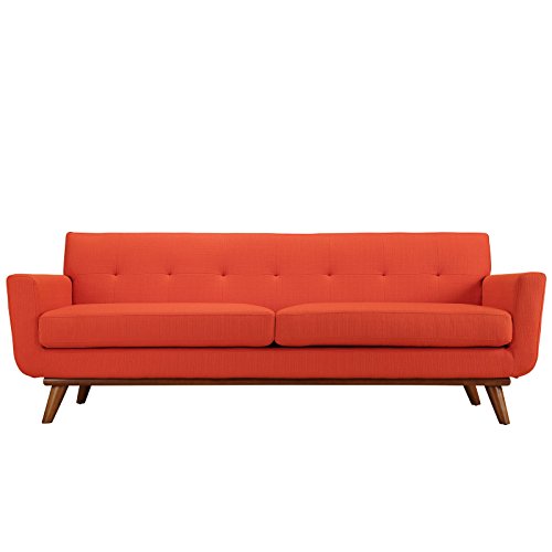 Modway Engage Upholstered Sofa in Sunny