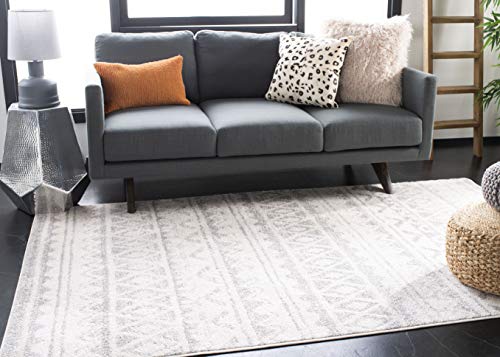 Safavieh Adirondack Collection ADR119B Ivory and Grey Area (8' x 10') Rug,