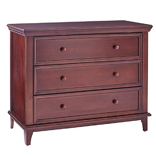 Easy-to-Assemble Transitional 3-Drawer Dresser - Built-in Hardware, Changing Table Height, 3 Spacious Drawers, Sculpted Wooden Knobs, Anti-Tip Kit, Morocco