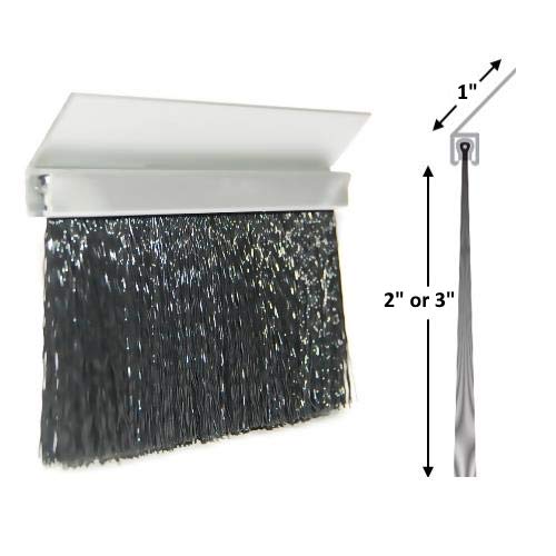 2" Brush Seal Kit for 12' Wide x 12' high Roll-up Door, Sectional Steel Door, Commercial Door, High Speed Fabric Door