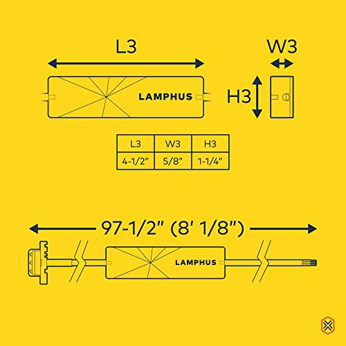LAMPHUS 4pc SnakeEye III Blue LED Hideaway Strobe Light [SAE Class 1] [IP67 Waterproof] [72 Flash Modes] [Multi Units Sync-able] [Steady Override] Blue Emergency Strobe Police Lights for Vehicles