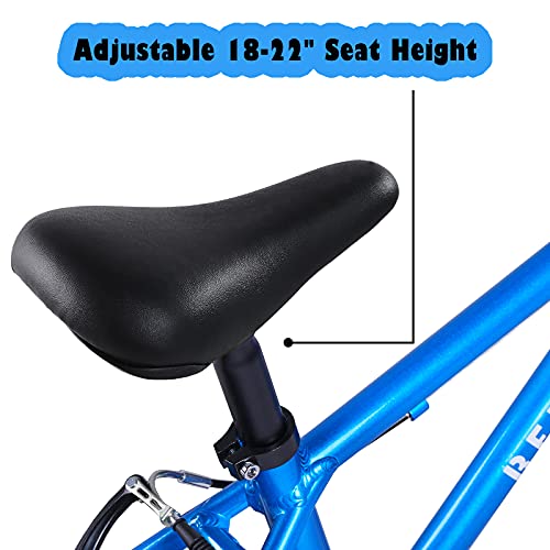 BELSIZE 16-Inch Belt-Drive Kid's Bike, Lightweight Aluminium Alloy Bicycle(only 12.57 lbs) for 3-7 Years Old (Blue)