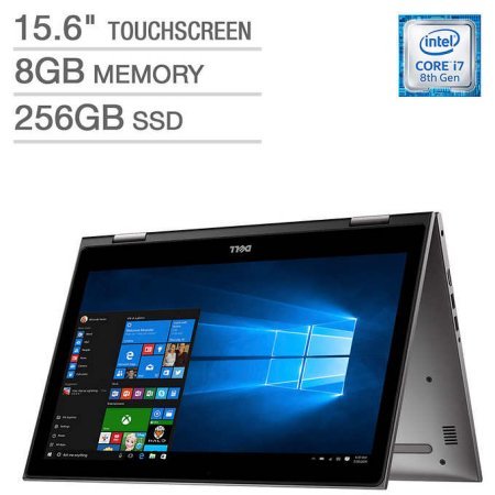 2018 New Flagship Dell Inspiron 15.6" 2 in 1 FHD IPS Touchscreen Gaming Laptop/Tablet, Intel Quad-Core i7-8550U 8GB DDR4 Win-10