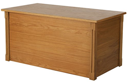 Large Oak Wooden Toy Box and Blanket Chest - All Wood - Optional Cedar Base (Cedar Base)