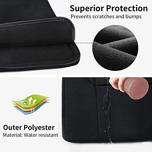 13-14 Inch Laptop Sleeve Case Waterproof 360 Protective Laptop Sleeve Bag Work Business Computer Case for 13 Inch MacBook Air/Pro Notebook Portable Handle Laptop Bag,Black
