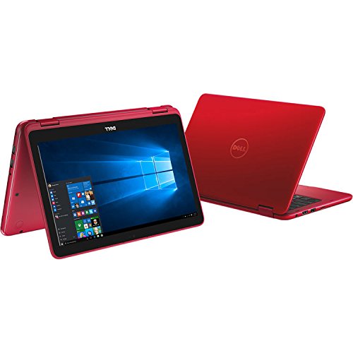 2018 Flagship Dell Inspiron 11.6 HD Touchscreen 2 in 1 Business Laptop Tablet HDMI Webcam USB 3.1 Win 10 Red