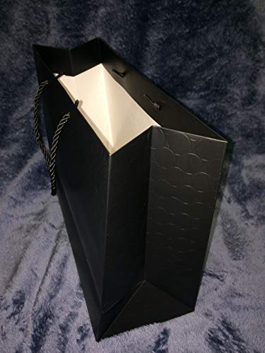 13x10 Large Black Gift Bag with Handles Bulk (120 Bags)13x5x10 Wholesale Heavy Duty Paper Shopping Premium Elegant Matte Modern Merchandise Clothing Wig Retail Wedding Baby Bridal Shower