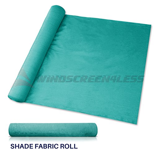 Windscreen4less Turquoise Green Sunblock Shade Cloth,95% UV Block Shade Fabric Roll 6ft x 69ft