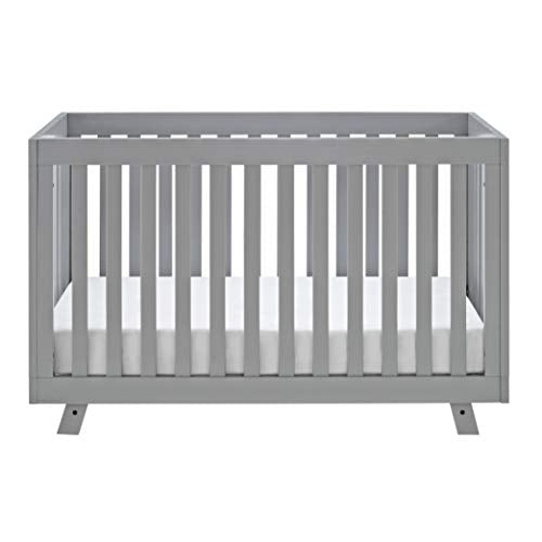 Storkcraft Beckett 3-in-1 Convertible Crib Pebble Gray, Fixed Side Crib, Solid Pine and Wood Product Construction, Converts to Toddler Bed Day Bed or Full Bed (Mattress Not Included)