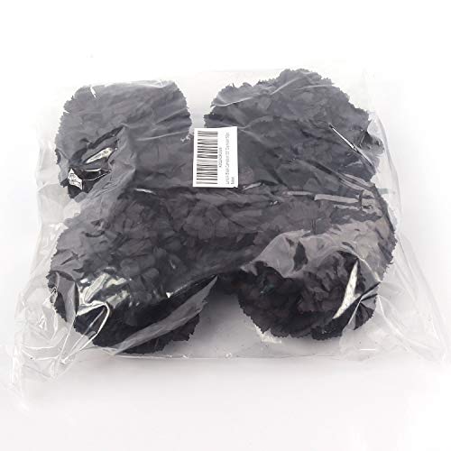 Larksilk Black Silk Carnation Picks, Artificial Flowers for Weddings, Decorations, DIY Decor, 50 Count Bulk, 3.5" Carnation Heads with 5" Stems
