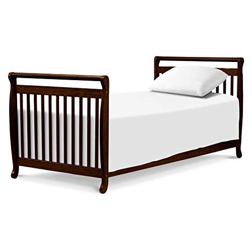 DaVinci Emily 2-in-1 Convertible Mini Crib and Twin Bed in Espresso, Greenguard Gold Certified