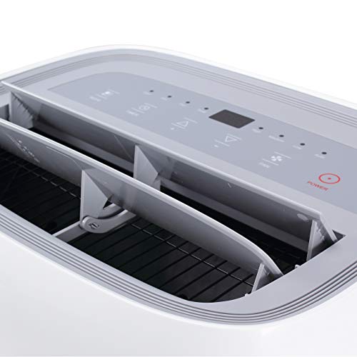 DELLA Portable Air Conditioner Dehumidifier Fan 24hr Timer Self Evaporation Remote Window Kit White