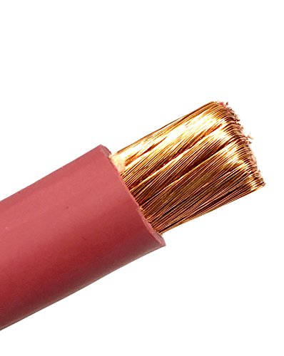 2 AWG HEAVY DUTY Extra Flexible Welding Lead Car Audio Battery Cable 600 VOLT - Made in the USA (225 FT, Red)