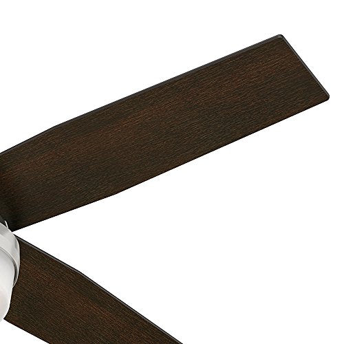 Hunter Fan Company 59241 Hunter 52" Dempsey Low Profile Brushed Nickel Ceiling Fan with Light and Remote