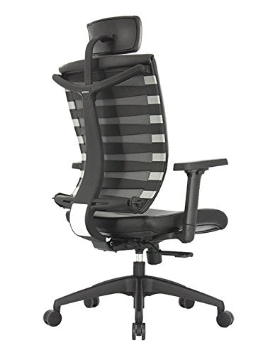 ApexDesk SK Series Ergonomic High-Back Office Chair with Adjustable Seat Height, Backrest and Armrest (PU Leather - Black)