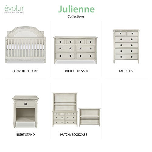 Evolur Julienne 5 in 1 Convertible Crib in Cloud