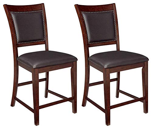Signature Design By Ashley - Collenburg Bar Stools - Set of 2 - Counter Height - Dark Brown