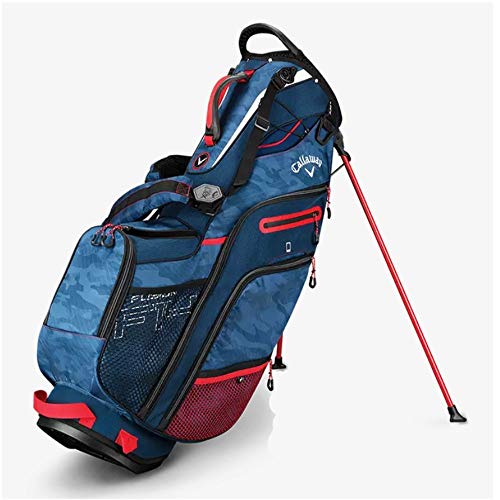 Callaway Golf Stand Bag Fusion 14 Stand Bag (Stand Bag, Navy Camo/Red/White/Flag), Navy Camo/Red/White/Flag