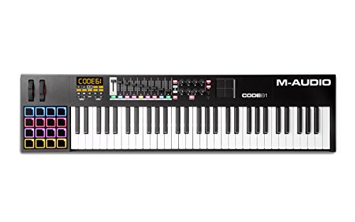 M-Audio Code 61 (Black) | USB MIDI Controller With 61-Key Velocity Sensitive Keybed, X/Y Pad, 16 Velocity Sensitive Trigger Pads & A Full-Consignment of Production/Performance Ready Controls