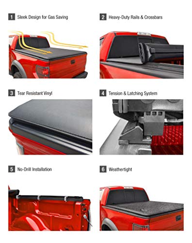 MaxMate Soft Tri-Fold Truck Bed Tonneau Cover for 2015-2020 Ford F-150 | Styleside 6.5' Bed