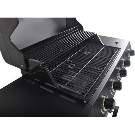 RevoAce 4-Burner LP Gas Grill with Side Burner, Pewter Fleck