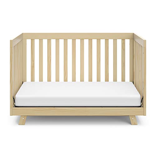 Stork Craft Storkcraft Beckett 3-in-1 Convertible Crib Fixed Side Crib, Solid Pine & Wood Product Construction, Converts to Toddler Bed Day Bed or Full Bed (Mattress Not Included), Natural