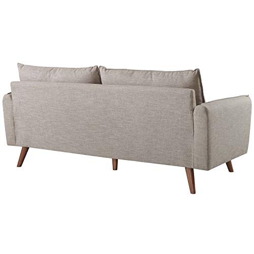 Modway Revive Contemporary Modern Fabric Upholstered Sofa In Beige