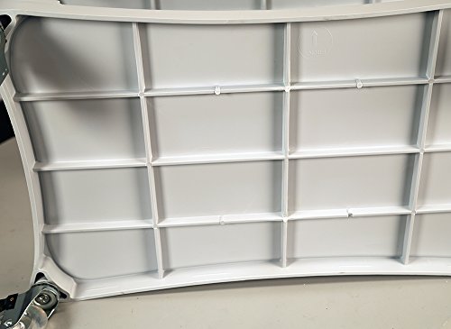Lakeside Manufacturing 2510 Utility Cart, Plastic, 3 Shelves, 500 lb. Capacity, Light Grey, 16.75 x 29.5-inches