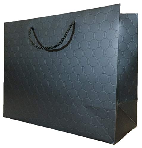 13x10 Large Black Gift Bag with Handles Bulk (120 Bags)13x5x10 Wholesale Heavy Duty Paper Shopping Premium Elegant Matte Modern Merchandise Clothing Wig Retail Wedding Baby Bridal Shower