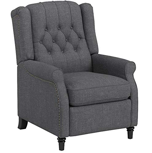 Ravenna Home Pritchard Classic Recliner, 29.1"W, Dark Grey