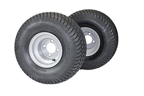 (Set of 2) 20x10.00-8 Tires & Wheels 4 Ply for Lawn & Garden Mower Turf Tires