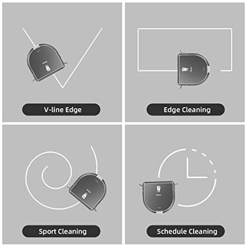 Dibea Upgraded Robotic Vacuum and Mop Cleaner, Strong Suction Self-Charging Robot Vacuum Cleaner for Pet Hair, Carpet & Hard Floor
