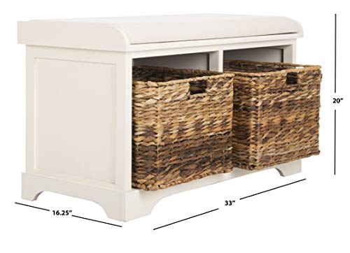 Safavieh American Homes Collection Freddy Brown Wicker Storage Bench