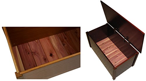 Large Oak Wooden Toy Box and Blanket Chest - All Wood - Optional Cedar Base (Cedar Base)