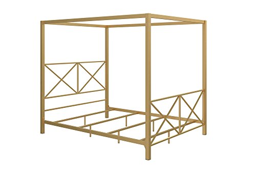 DHP Rosedale Canopy Bed, Gold, Full